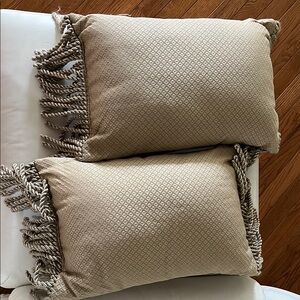 Elegant Twisted Fringe Accent Pillow